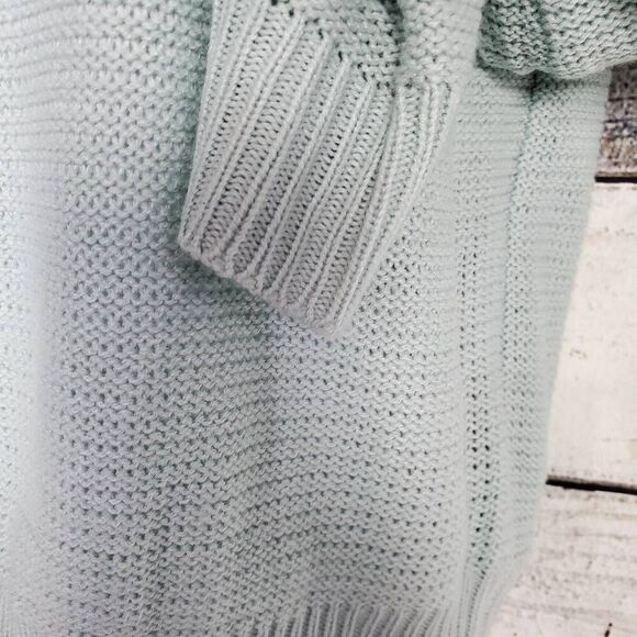 Forever 21 Mint Green Knit Pullover Sweater Women’s Small Long Sleeve - Picture 3 of 7